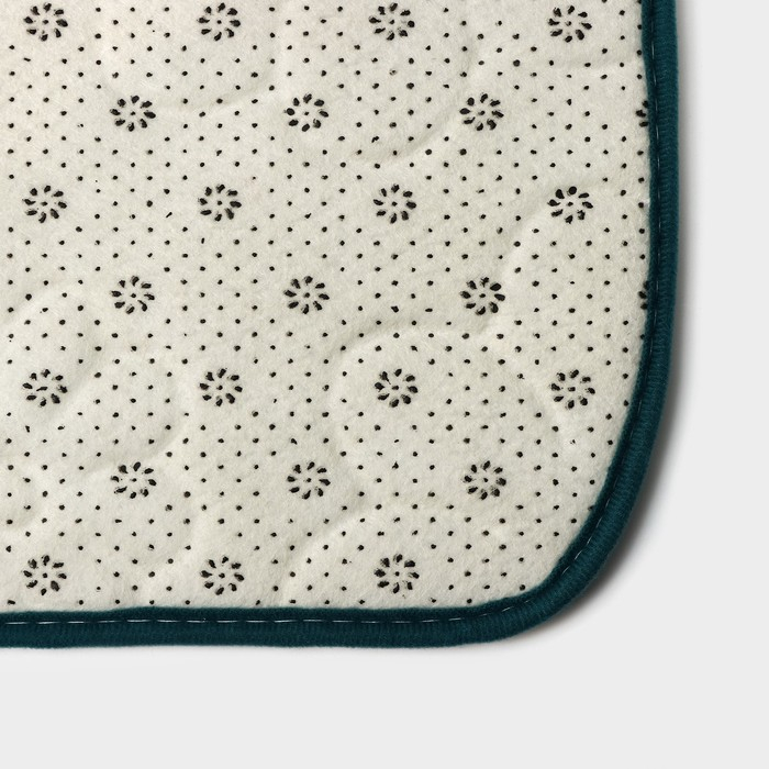 Коврики для ванной и туалета Доляна «Поле», 2 шт: 39×50 см, 50×80 см, цвет зелёный Коврики для ванной и туалета Доляна «Поле», 2 шт: 39×50 см, 50×80 см, цвет зелёный