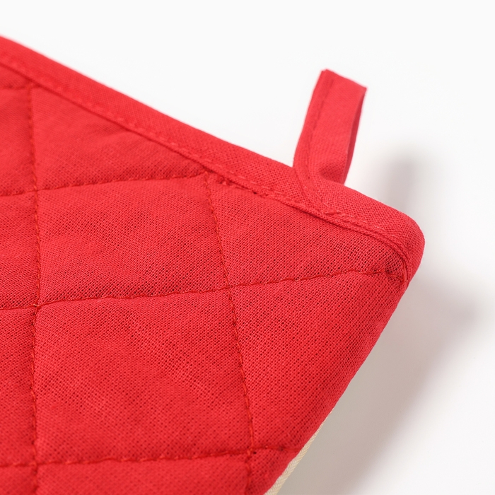 Новый год. Символ года 2025. Змея. Варежка-прихватка Доляна Friendly snake 20х28 см, 35% хл, 65% пэ, ватин 250 г/м2