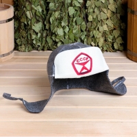 Шапка - ушанка для бани "СССР" Шапка - ушанка для бани "СССР"