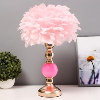 Настольная лампа "Перина" Е27 40Вт розовый 30х30х42 см Настольная лампа "Перина" Е27 40Вт розовый 30х30х42 см