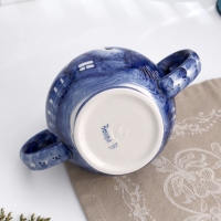 Сахарница "Уют", сюжет, 14 х 14 см, гжель Сахарница "Уют", сюжет, 14 х 14 см, гжель