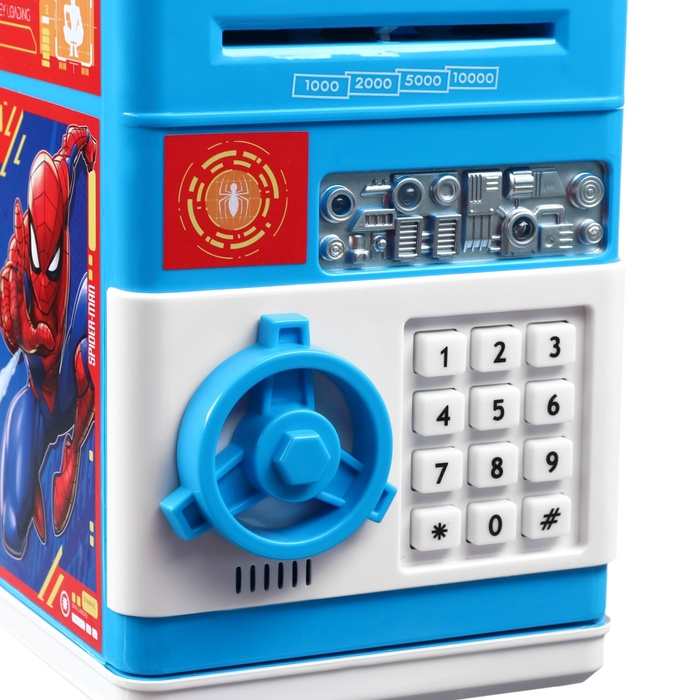 Копилка сейф, 20 см х 14,5 см х 14 см Копилка сейф, 20 см х 14,5 см х 14 см "Спайдер-мен", Человек-паук