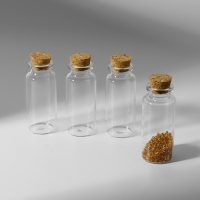 Набор баночек для хранения бисера, d = 3 × 7 см, 4 шт, в контейнере, 13,5 × 8,7 × 4 см Набор баночек для хранения бисера, d = 3 × 7 см, 4 шт, в контейнере, 13,5 × 8,7 × 4 см