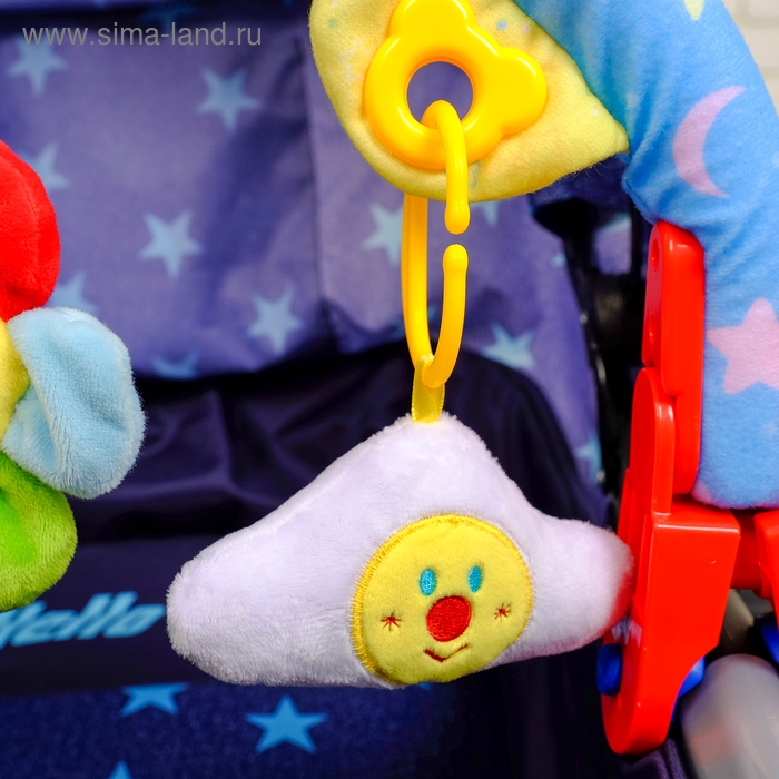 Дуга игровая мягкая на кроватку, коляску «Мягкие друзья», 27 - 38 см, погремушки, 3 игрушки Дуга игровая мягкая на кроватку, коляску «Мягкие друзья», 27 - 38 см, погремушки, 3 игрушки
