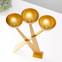 Подсвечник металл на 3 свечи d=8 см "Николь" 23х8х33,5 см Подсвечник металл на 3 свечи d=8 см "Николь" 23х8х33,5 см