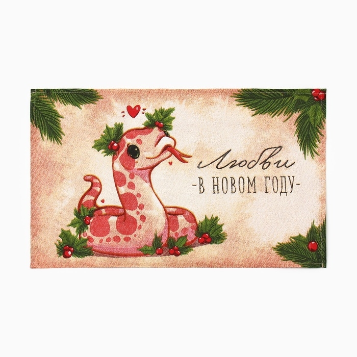 Набор полотенец Доляна "Праздничное веселье" 28х46 см - 6 шт, 100% хл, рогожка 164 г/м2