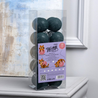 Гирлянда &laquo;Нить&raquo; 5 м с насадками &laquo;Клубки изумрудные&raquo;, IP20, прозрачная нить, 20 LED, свечение белое, 220 В