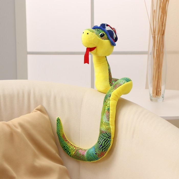 Мягкая игрушка «Змея», в полосатой шапке, 20 см Мягкая игрушка «Змея», в полосатой шапке, 20 см