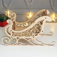 Шкатулка дерево для конфет "Новогодние Сани" (набор 6 деталей) 28,5х17х12 см Шкатулка дерево для конфет "Новогодние Сани" (набор 6 деталей) 28,5х17х12 см