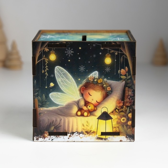 Копилка куб Копилка куб "Загадывай, всё сбудется" 10х10х10 см