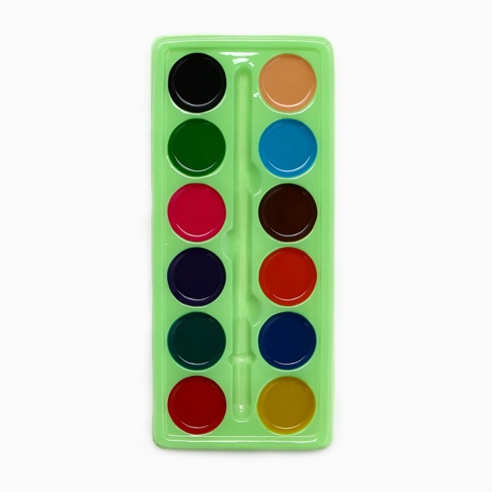 Акварельные краски 12 цветов Наброскин, упаковка картон Акварельные краски 12 цветов Наброскин, упаковка картон