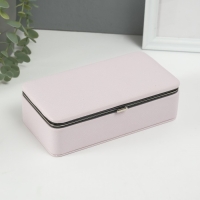 Шкатулка кожзам для украшений "Мелкая рябь" бледно розовая 10х18х6 см Шкатулка кожзам для украшений "Мелкая рябь" бледно розовая 10х18х6 см