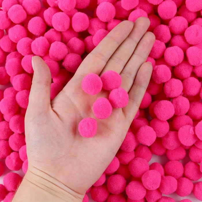 Набор деталей для декора &laquo;Бомбошки&raquo;, набор 1000 шт., размер 1 шт. &mdash; 2 см, цвет розовый
