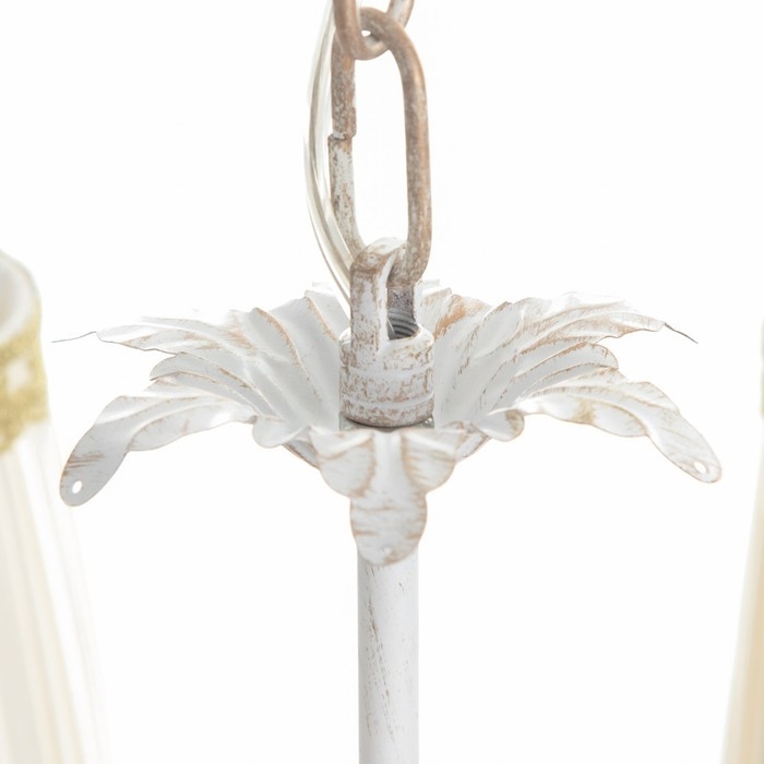 Люстра Люстра "Франческа" 5xE14 40Вт белый с золотой патиной 57х57х39-98 см BayerLux