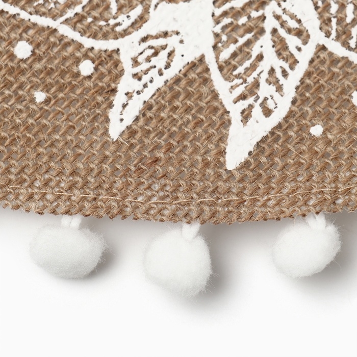 Набор салфеток 4 шт  &laquo;Счастливого нового года&raquo; цв.белый, 37*37 см