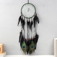 Ловец снов "Круг. Перья павлина" d=17 см 17х74 см Ловец снов "Круг. Перья павлина" d=17 см 17х74 см