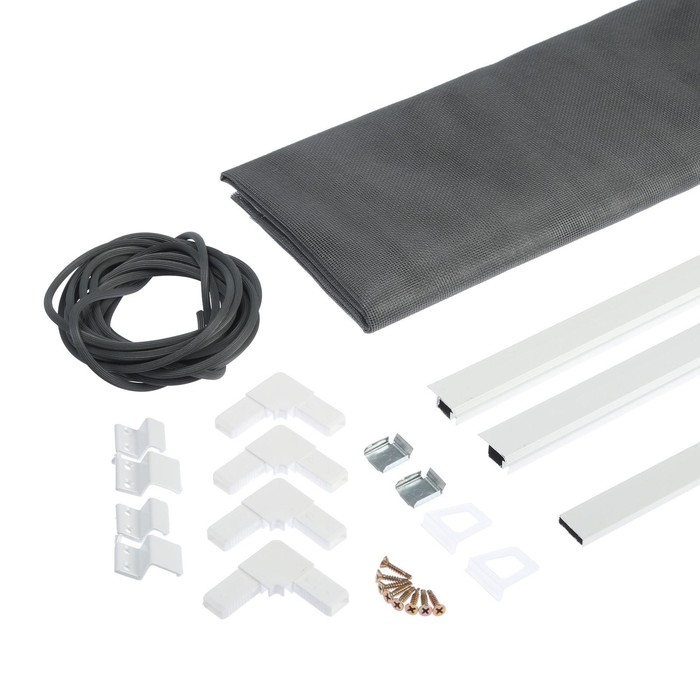 Москитная сетка на окна ТУНДРА для самост. сборки, до 1,6 м, сетка 1х1.6 м, профиль 2х2 м. Москитная сетка на окна ТУНДРА для самост. сборки, до 1,6 м, сетка 1х1.6 м, профиль 2х2 м.