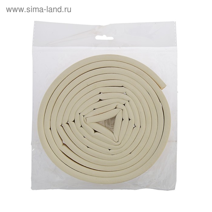 Уплотнитель резиновый ТУНДРА, профиль D, размер 9х8 мм, белый, в упаковке 6 м Уплотнитель резиновый ТУНДРА, профиль D, размер 9х8 мм, белый, в упаковке 6 м