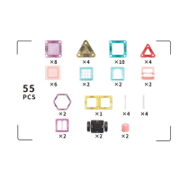 Конструктор магнитный &laquo;Магический магнит&raquo;, 55 деталей