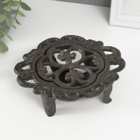 Подставка для греющей свечи на 1 свечу чугун "Лилия" 15х12,5х5 см
