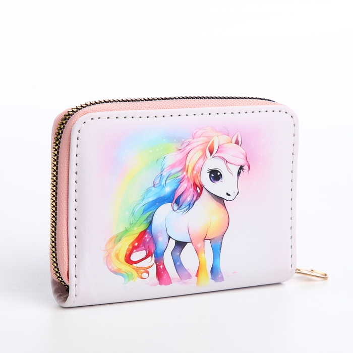 Кошелёк детский на молнии «Выбражулька», цвет розовый Кошелёк детский на молнии «Выбражулька», цвет розовый