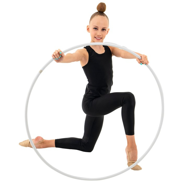 Обруч для художественной гимнастики Grace Dance, профессиональный, d=90 см, цвет белый Обруч для художественной гимнастики Grace Dance, профессиональный, d=90 см, цвет белый