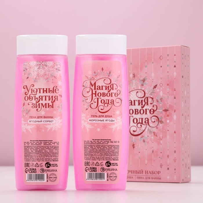 Подарочный набор косметики новогодний &laquo;Верь в мечту&raquo;, гель для душа и пена для ванны, 2 х 250 мл, Новый Год