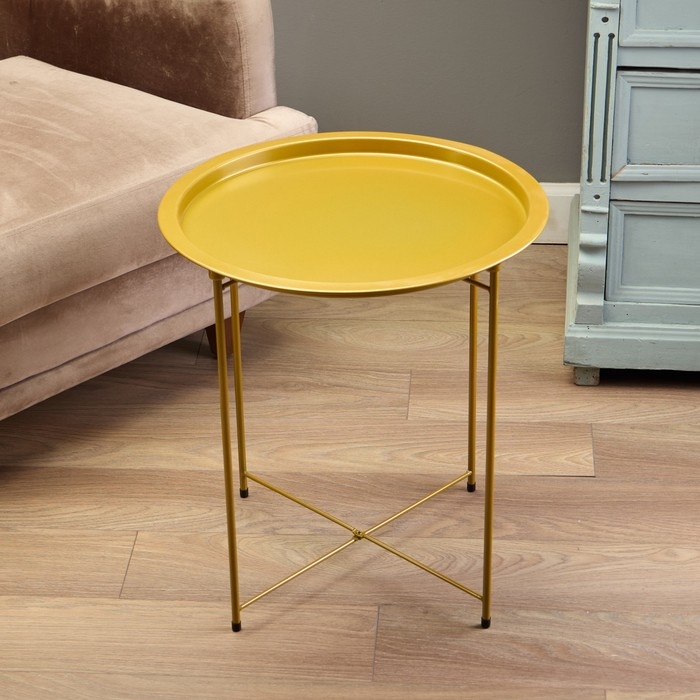 Столик журнальный, поднос золотой