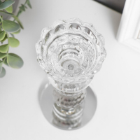 Подсвечник стекло на 1 свечу "Ожерелье" стразы 18,5х7х7 см Подсвечник стекло на 1 свечу "Ожерелье" стразы 18,5х7х7 см