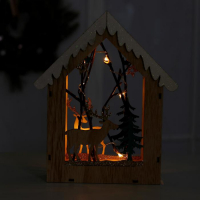 Новогодний декор с подсветкой &laquo;Домик с оленем&raquo; 18&times;5.5&times;22.5 см