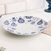 Тарелка "Романс одуванчик", д-270мм, нео гжель