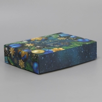 Коробка подарочная новогодняя складная &laquo;Новогодние игрушки&raquo;, 21 х 15 х 5 см, Новый год