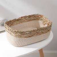 Корзина для хранения плетёная ручной работы Доляна &laquo;Рита&raquo;, 30&times;20&times;12,5 см, цвет коричневый