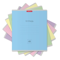 Тетрадь 48 листов в линейку ErichKrause "Классика", обложка мелованный картон, блок офсет 100% белизна, микс Тетрадь 48 листов в линейку ErichKrause "Классика", обложка мелованный картон, блок офсет 100% белизна, микс