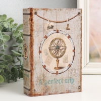 Шкатулка-книга дерево кожзам "Винтажный глобус" 4х12х18 см Шкатулка-книга дерево кожзам "Винтажный глобус" 4х12х18 см