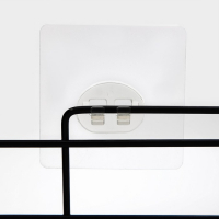 Полка угловая Доляна, 2 крючка, 26&times;26&times;10 см, цвет чёрный