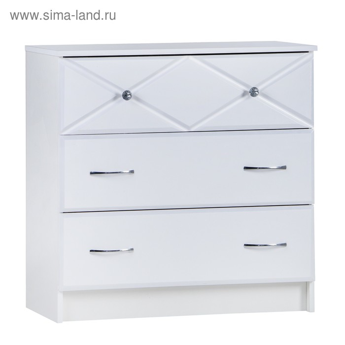 Комод Севиль МДФ, Белый/Белый глянец Комод Севиль МДФ, Белый/Белый глянец