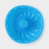 Форма для выпечки Доляна &laquo;Немецкий кекс. Заварное печенье&raquo;, силикон, d=13 см, цвет синий