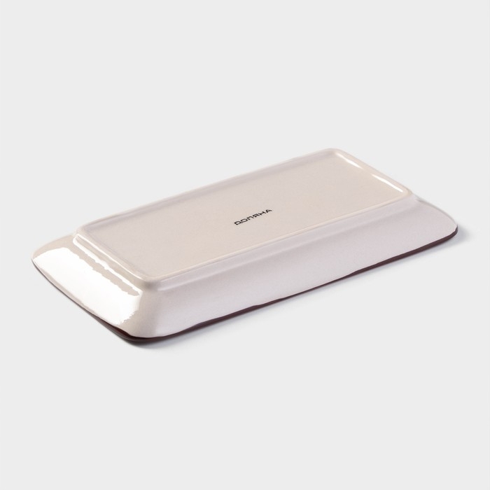 Блюдо керамическое прямоугольное «Искушение», 20×11×2 см, цвет розовый Блюдо керамическое прямоугольное «Искушение», 20×11×2 см, цвет розовый