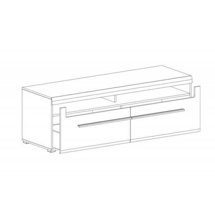 Тумба ТВ "Ницца", 1598х516х520, Дуб вотан