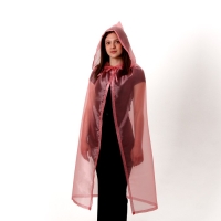 Карнавальный плащ взрослый, органза розовая, длина 120 см Карнавальный плащ взрослый, органза розовая, длина 120 см