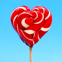 Карамель леденцовая Lenco, &laquo;Сердечко&raquo;, клубника-сливки, 45 г