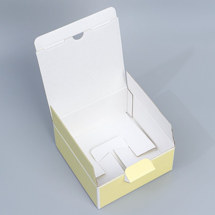 Коробка подарочная сборная, упаковка, &laquo;Мимоза&raquo;, 15 х 15 х 7 см