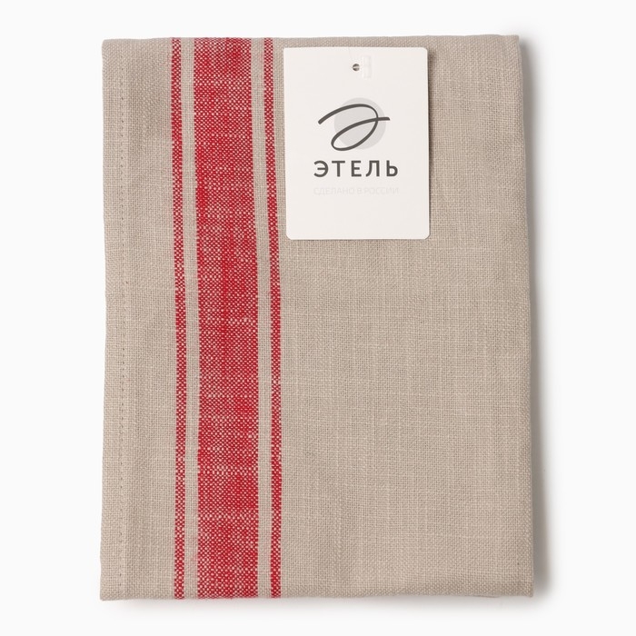 Новый год. Полотенце Этель "Полосы", цв. красный, 50х70 см, 100% хл