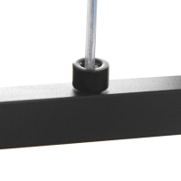 Светильник "Вихрь" LED 38Вт 6000К чёрный 100х18-110 см