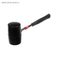 Киянка ЛОМ, металлическая обрезиненная рукоятка, черная резина, 500 г