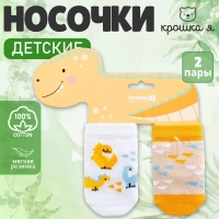Набор носков Крошка Я &laquo;Динозавр&raquo;, 2 пары, 8-10