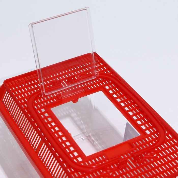 Переноска прямоугольная, 26,5 х 16,5 х 17 см, красный Переноска прямоугольная, 26,5 х 16,5 х 17 см, красный