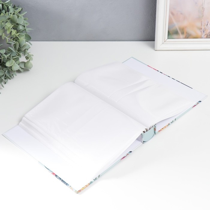 Фотоальбом на 200 фото 10х15 см "Тропические цветы" 5,8х20,5х26 см