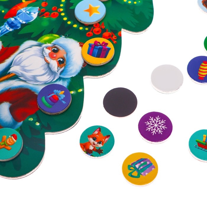 Настольная развивающая игра на новый год &laquo;Магнитная ёлка новогодняя&raquo;